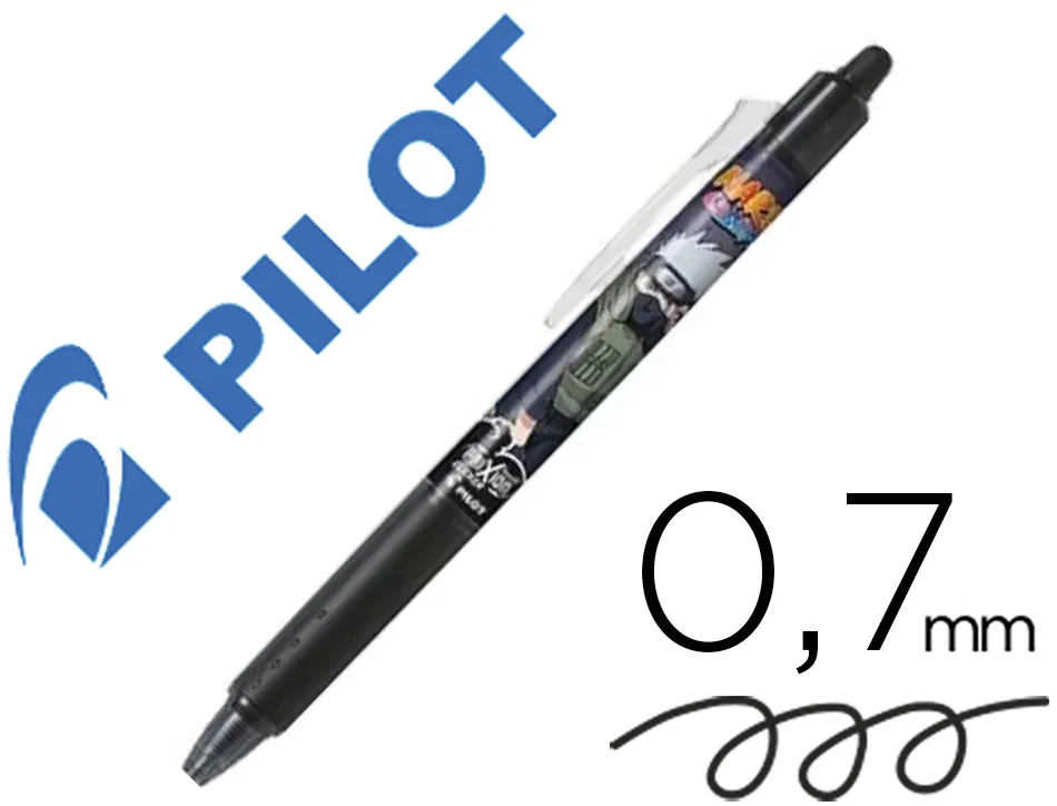 Roller pilot frixion ball clicker edition limitee naruto encre gel pointe moyenne coloris noir
