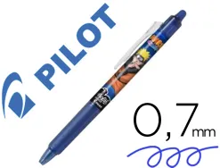 Roller pilot frixion ball clicker edition limitee naruto encre gel pointe moyenne coloris bleu