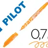 Roller pilot frixion ball encre gel pointe moyenne coloris orange abricot