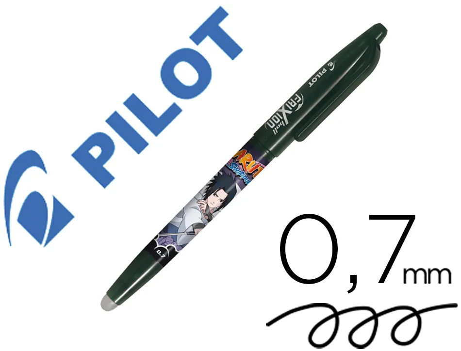 Roller pilot frixion ball edition limitee naruto encre gel pointe moyenne coloris noir