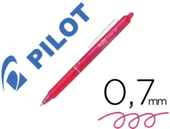 Roller pilot frixion ball clicker retractable ecriture moyenne pointe 0,7mm encre gel rechargeable coloris rose corail