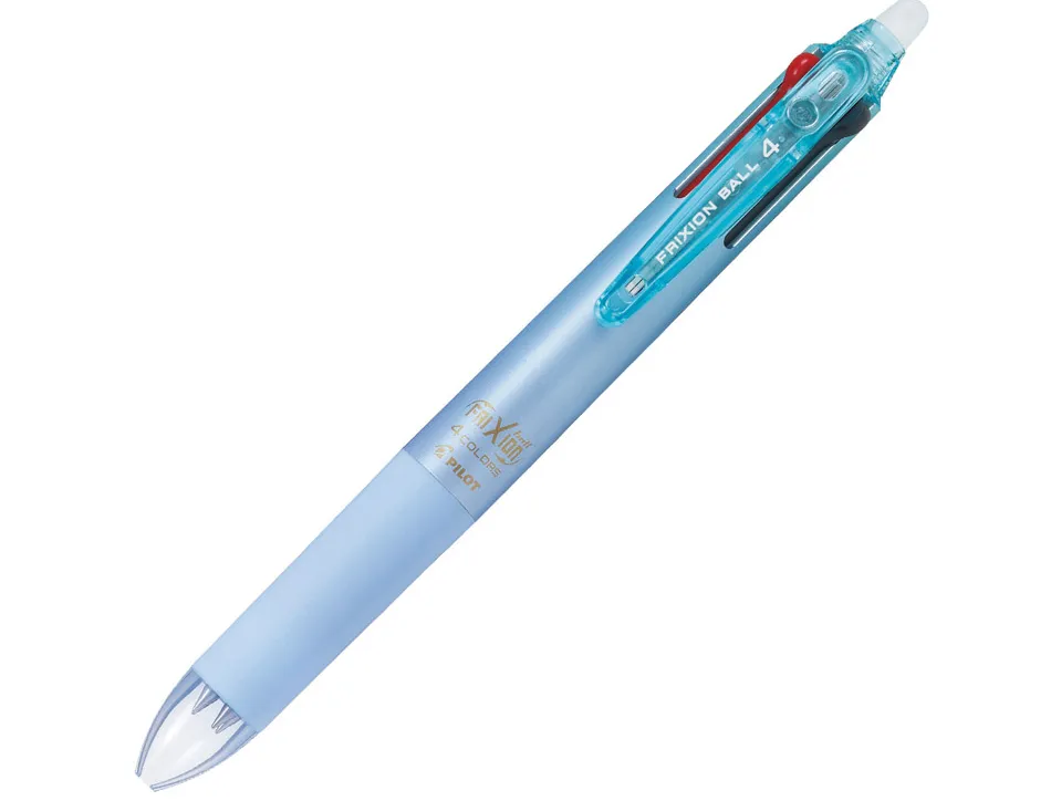 Roller pilot frixion ball 4 colors encre gel pointe fine corps degrade coloris bleu