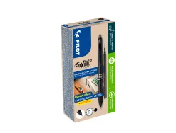 Roller pilot frixion ball plus green pack encre gel noire effacable retractable pointe moyenne 10 unites + 10