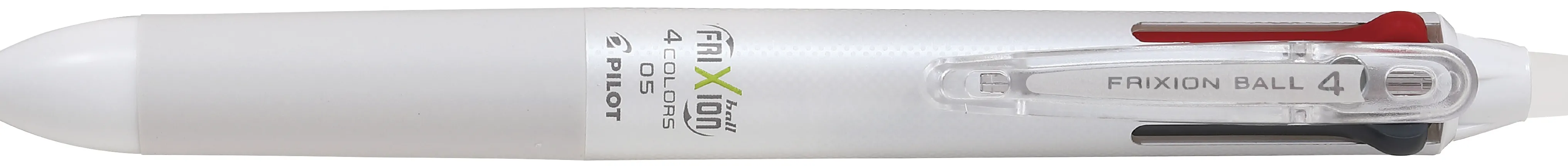 Roller pilot frixion ball 4 colors encre gel pointe fine coloris blanc