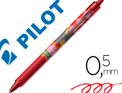 Roller pilot frixion ball clicker 0.7 mika édition limitée éclair écriture moyenne 0.5mm encre rouge effaçable