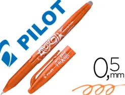 Roller pilot frixion ball écriture moyenne 0.5mm encre effaçable grip préhension rechargeable gomme sertie orange