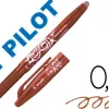 Roller pilot frixion ball écriture moyenne 0.5mm encre effaçable grip préhension rechargeable gomme sertie marron