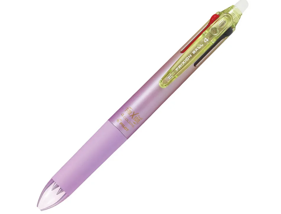 Roller pilot frixion ball 4 colors encre gel pointe fine corps degrade coloris violet