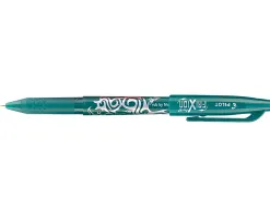Roller pilot frixion ball écriture moyenne 0.7mm encre effaçable grip préhension rechargeable gomme sertie coloris vert