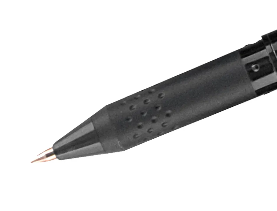 Roller pilot frixion ball écriture moyenne 0.7mm encre effaçable grip préhension rechargeable gomme sertie coloris noir