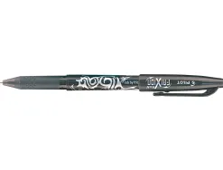 Roller pilot frixion ball écriture moyenne 0.7mm encre effaçable grip préhension rechargeable gomme sertie coloris noir