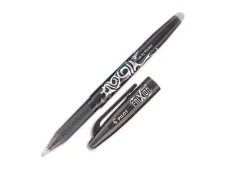 Roller pilot frixion ball écriture moyenne 0.7mm encre effaçable grip préhension rechargeable gomme sertie coloris noir