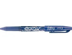 Roller pilot frixion ball écriture moyenne 0.7mm encre effaçable grip préhension rechargeable gomme sertie coloris bleu