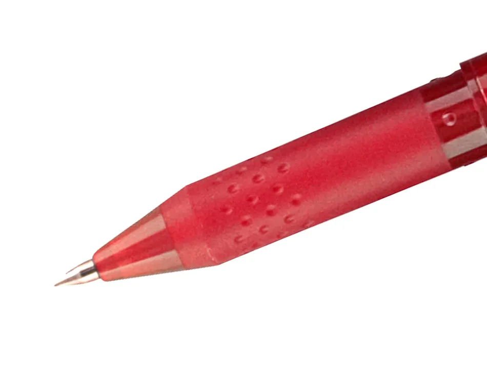 Roller pilot frixion ball écriture moyenne 0.7mm encre effaçable grip préhension rechargeable gomme sertie coloris rouge