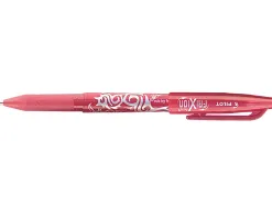 Roller pilot frixion ball écriture moyenne 0.7mm encre effaçable grip préhension rechargeable gomme sertie coloris rouge