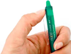 Roller pilot frixion clicker écriture moyenne 0.35mm encre effaçable gomme sertie grip prehenion rechargeable vert
