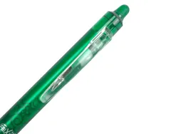Roller pilot frixion clicker écriture moyenne 0.35mm encre effaçable gomme sertie grip prehenion rechargeable vert