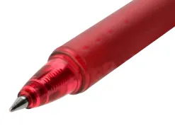 Roller pilot frixion clicker écriture moyenne 0.35mm encre effaçable gomme sertie grip prehension rechargeable rouge