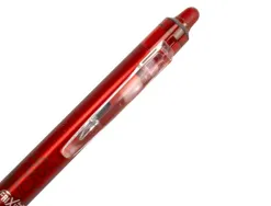 Roller pilot frixion clicker écriture moyenne 0.35mm encre effaçable gomme sertie grip prehension rechargeable rouge