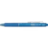 Roller pilot frixion clicker écriture moyenne 0.35mm encre effaçable gomme sertie grip prehension rechargeable turquoise