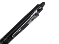 Roller pilot frixion clicker écriture moyenne 0.35mm encre effaçable gomme sertie grip prehension rechargeable noir
