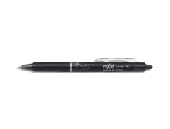 Roller pilot frixion clicker écriture moyenne 0.35mm encre effaçable gomme sertie grip prehension rechargeable noir