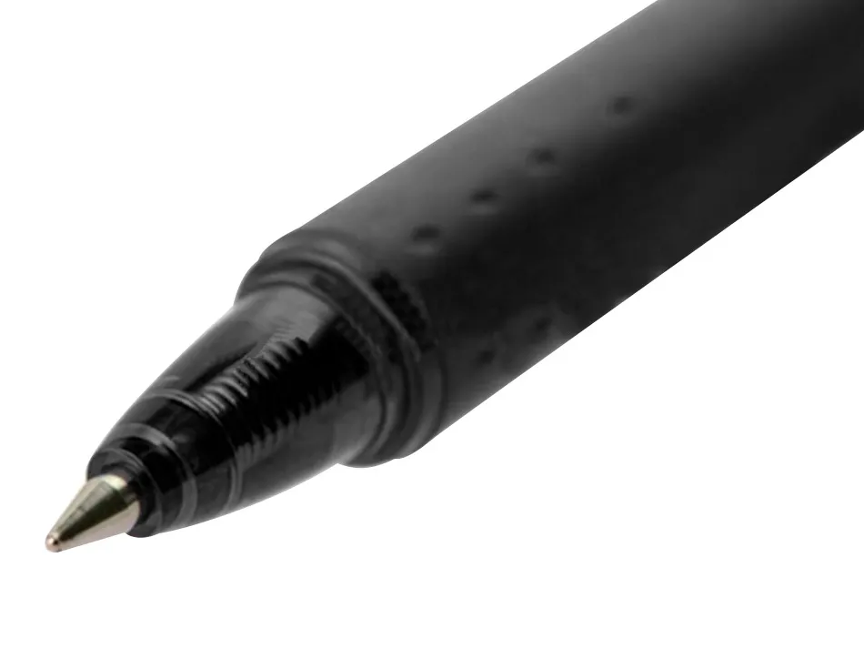 Roller pilot frixion clicker écriture moyenne 0.35mm encre effaçable gomme sertie grip prehension rechargeable noir