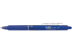 Roller pilot frixion clicker écriture moyenne 0.35mm encre effaçable gomme sertie grip prehension rechargeable bleu