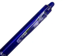 Roller pilot frixion clicker écriture moyenne 0.35mm encre effaçable gomme sertie grip prehension rechargeable bleu