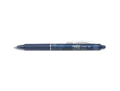 Roller pilot frixion clicker écriture moyenne 0.35mm encre effaçable gomme sertie grip prehension rechargeable bleu
