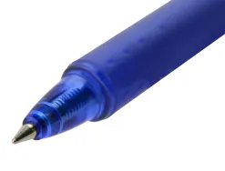 Roller pilot frixion clicker écriture moyenne 0.35mm encre effaçable gomme sertie grip prehension rechargeable bleu