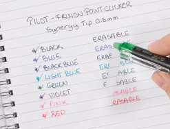 Roller pilot frixion point clicker 05 encre gel thermosensible effacable rechargeable vert