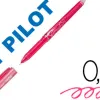 Roller pilot frixion point pointe aiguille 0.3mm encre effaçable grip préhension rechargeable gomme sertie rose