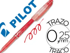 Roller pilot frixion point pointe aiguille 0.3mm encre effaçable grip préhension rechargeable gomme sertie rouge