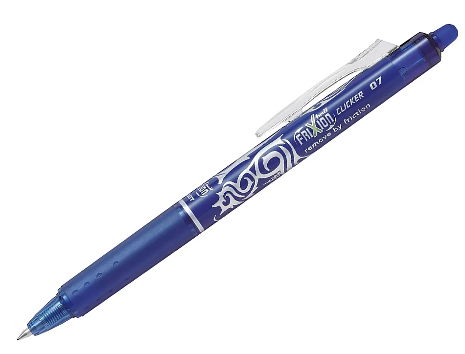 Roller pilot frixion point clicker a encre thermosens rechargeable pointe moy noir/bleu/rouge/bleu etui 4
