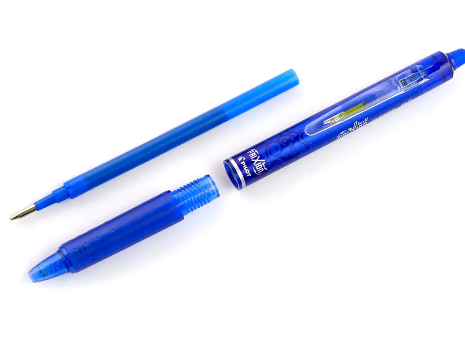 Roller pilot frixion point clicker a encre thermosens rechargeable pointe moy noir/bleu/rouge/bleu etui 4