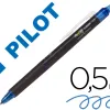 Roller pilot frixion point clicker 05 encre gel thermosensible effacable rechargeable bleu