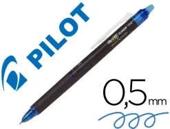 Roller pilot frixion point clicker 05 encre gel thermosensible effacable rechargeable bleu