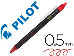 Roller pilot frixion point clicker 05 encre gel thermosensible effacable rechargeable rouge