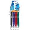 Roller pilot frixon ball clicker encre gel effaçable pointe moyenne 0,7mm étui chevalet 4 unités noir bleu rouge vert
