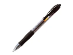 Roller pilot g2 10 ecriture moyenne 0.6mm encre gel retractable rechargeable corps translucide grip caoutchouc noir