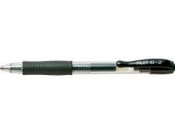 Roller pilot g2+ 5 ecriture fine 0.3mm encre gel retractable rechargeable corps translucide grip caoutchouc noir
