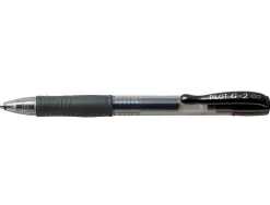 Roller pilot g2+ 7 ecriture moyenne 0.4mm encre gel retractable rechargeable corps translucide grip caoutchouc noir
