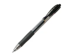 Roller pilot g2+ 7 ecriture moyenne 0.4mm encre gel retractable rechargeable corps translucide grip caoutchouc noir