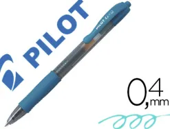 Roller pilot g2+ 7 fun ecriture moyenne 0.4mm encre gel retractable corps translucide grip caoutchouc turquoise