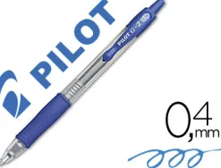 Roller pilot g2+ 7 fun ecriture moyenne 0.4mm encre gel retractable corps translucide grip caoutchouc bleu nuit