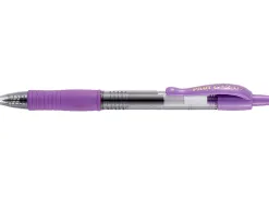 Roller pilot g2+ 7 fun ecriture moyenne 0.4mm encre gel retractable corps translucide grip caoutchouc violet