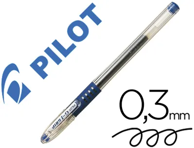 Roller pilot g1 gel grip caoutchouc bille carbure de tungstène pointe fine encre gel bleue