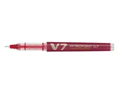 Roller pilot v7 rechargeable écriture moyenne 0.5mm niveau encre liquide visible écologique régulateur débit rouge