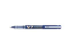 Roller pilot v7 rechargeable écriture moyenne 0.5mm niveau encre liquide visible écologique régulateur débit bleu